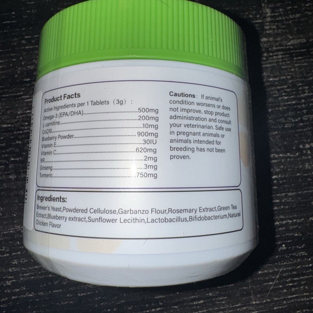 Joy Paws Anti-Aging Health 3 in 1 Dog Food Chewable Tablets 100 Tablets Chicken - Picture 2 of 5